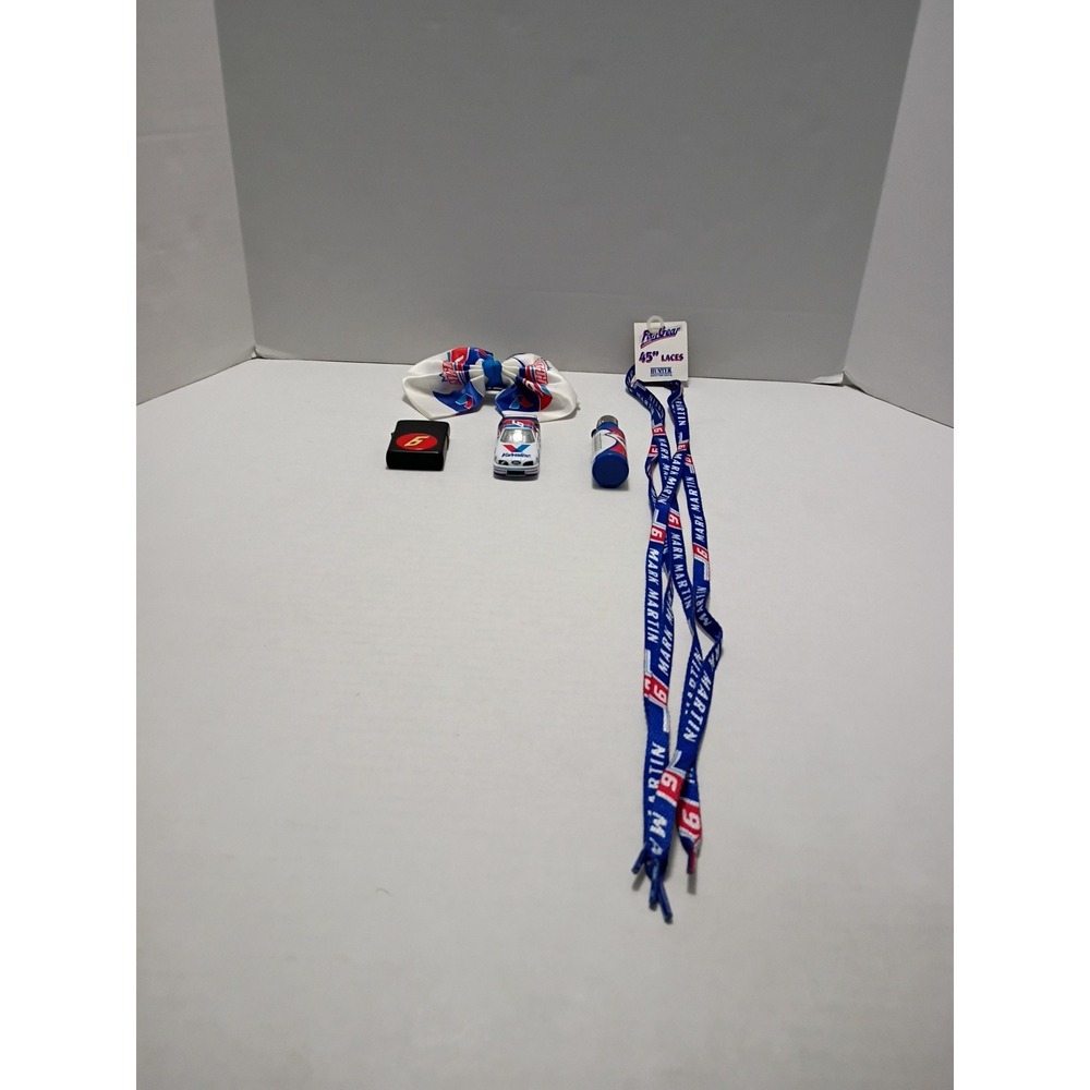 Mark Martin NASCAR #6 Valvoline Fan Bundle Lighter Diecast Shoelaces Bow Lot